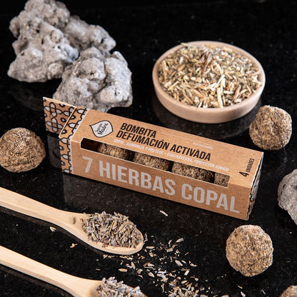 Incense Box X4 Small Bomb 7 Herbs + Copal